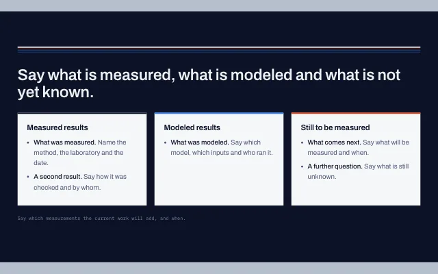 Preview of the Evidence columns section template