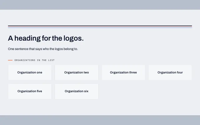 Preview of the Logo wall section template