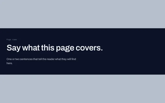 Preview of the Page head section template