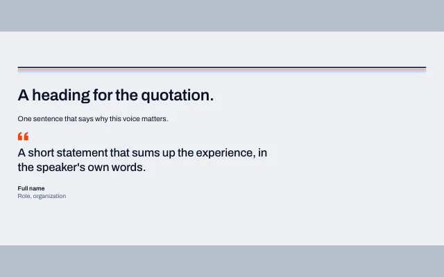 Preview of the Pull quote section template