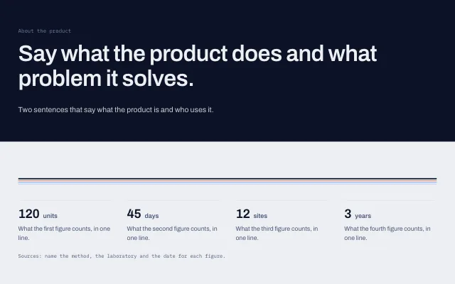 Preview of the Product page section template